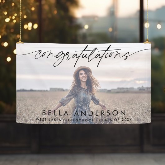Gefeliciteerd Afstudeerscript Overlay Foto Spandoek
