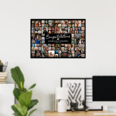 Gefeliciteerd Afstuderen 100 Foto Collage Poster (Thuiskantoor)