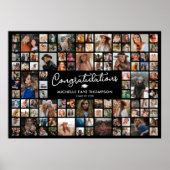 Gefeliciteerd Afstuderen 100 Foto Collage Poster (Voorkant)