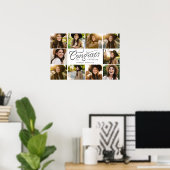 Gefeliciteerd afstuderen 10 foto trendy afstudeerf poster (Thuiskantoor)