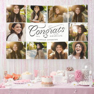 Gefeliciteerd afstuderen 10 foto trendy afstudeerf spandoek