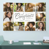 Gefeliciteerd afstuderen 10 foto trendy afstudeerf spandoek (Beurs)