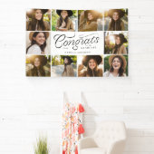 Gefeliciteerd afstuderen 10 foto trendy afstudeerf spandoek (Insitu)