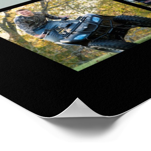 Gefeliciteerd Afstuderen 18 Foto Collage Gold Foil Poster (Hoek)