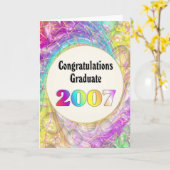 Gefeliciteerd Afstuderen 2007 Kaart (Gele Bloem)