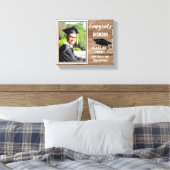 Gefeliciteerd Afstuderen 2020 jongens Foto Afstude Canvas Afdruk (Insitu (Slaapkamer))