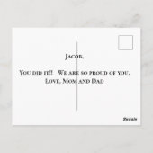 Gefeliciteerd Afstuderen 2021 Word Art Briefkaart (Achterkant)