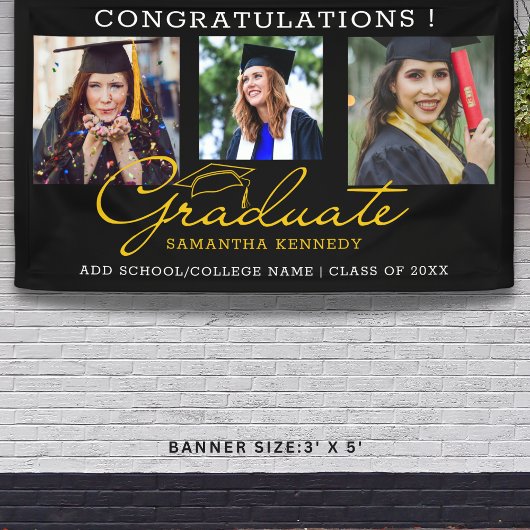 Gefeliciteerd Afstuderen 2025 Afstuderen 3 Fotocol Spandoek