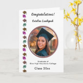 Gefeliciteerd Afstuderen 2025, White Roses Kaart (Gele Bloem)