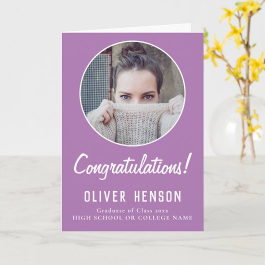 Gefeliciteerd Afstuderen 2 Foto Afstuderen Kaart (Gele Bloem)