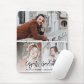 Gefeliciteerd Afstuderen 3 Foto Custom Afstuderen Muismat (Met muis)