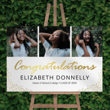 Gefeliciteerd Afstuderen 3 Photo White Gold