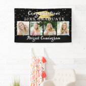 Gefeliciteerd Afstuderen 4 Aangepaste fotokleuren Spandoek (Insitu)