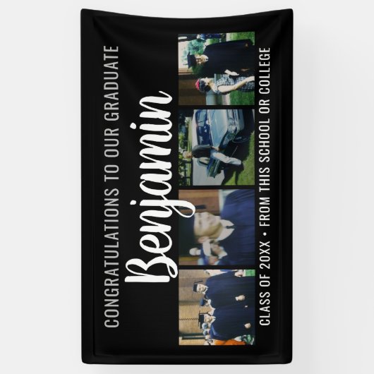 Gefeliciteerd Afstuderen 4 de Partij van de Naam v Spandoek (Verticaal)