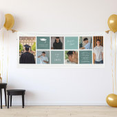 Gefeliciteerd Afstuderen | 6 Fotoraster collage Spandoek