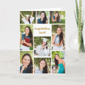 Gefeliciteerd Afstuderen 9 Foto Collage Kaart (Voorkant)