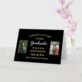 Gefeliciteerd Afstuderen Aangepast 2 Foto Afstuder Folie Wenskaart (Orchidee)