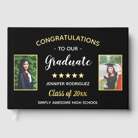 Gefeliciteerd Afstuderen Aangepast 2 Foto Afstuder Gastenboek (Voorkant)