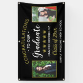 Gefeliciteerd Afstuderen Aangepast 2 Foto Afstuder Spandoek (Verticaal)