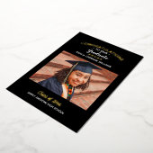 Gefeliciteerd Afstuderen Aangepast Afstuderen Foto Folie Uitnodiging (Gedraaid)