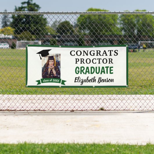 Gefeliciteerd Afstuderen Aangepaste banner Groen g (Insitu)