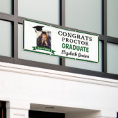 Gefeliciteerd Afstuderen Aangepaste banner Groen g (Buitenkant Gebouw)