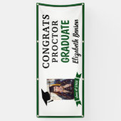 Gefeliciteerd Afstuderen Aangepaste banner Groen g (Verticaal)