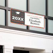 Gefeliciteerd Afstuderen Aangepaste banner Oranje  (Buitenkant Gebouw)