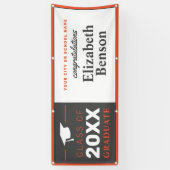 Gefeliciteerd Afstuderen Aangepaste banner Oranje  (Verticaal)