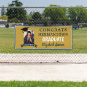 Gefeliciteerd Afstuderen aangepaste bannergoudmari Spandoek (Insitu)
