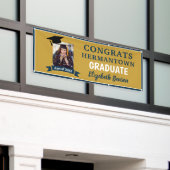 Gefeliciteerd Afstuderen aangepaste bannergoudmari Spandoek (Buitenkant Gebouw)