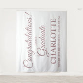 Gefeliciteerd afstuderen aangepaste roos gouden sc wandkleed (Voorkant)