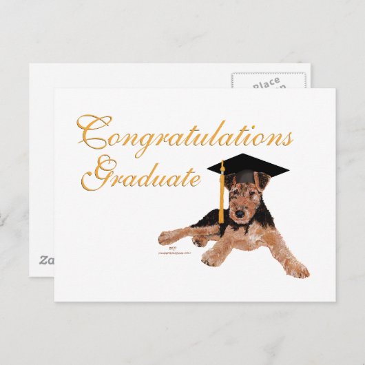 Gefeliciteerd Afstuderen Aankondigingskaart (Voorkant / Achterkant)