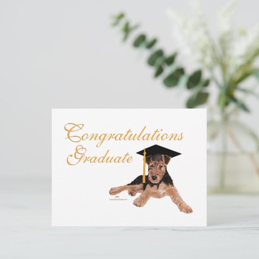 Gefeliciteerd Afstuderen Aankondigingskaart (Staand voorkant)