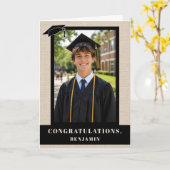 Gefeliciteerd Afstuderen Afgestudeerde Foto Kaart (Gele Bloem)