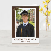 Gefeliciteerd Afstuderen Afgestudeerde Foto Kaart (Gele Bloem)