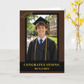 Gefeliciteerd Afstuderen Afgestudeerde Foto Kaart (Gele Bloem)