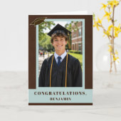 Gefeliciteerd Afstuderen Afgestudeerde Foto Kaart (Gele Bloem)