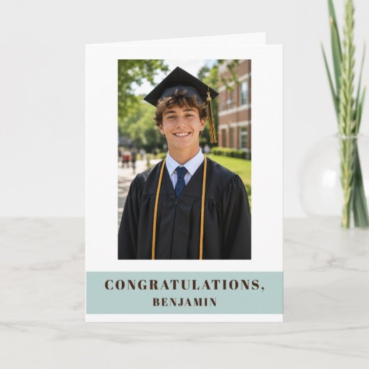 Gefeliciteerd Afstuderen Afgestudeerde Foto Kaart (Voorkant)