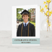 Gefeliciteerd Afstuderen Afgestudeerde Foto Kaart (Gele Bloem)