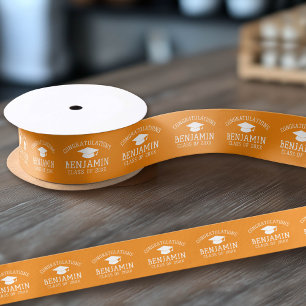 Gefeliciteerd Afstuderen Afstuderen Black Sinaasap Satijnen Lint