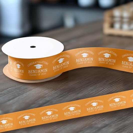 Gefeliciteerd Afstuderen Afstuderen Black Sinaasap Satijnen Lint