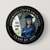 Gefeliciteerd Afstuderen Afstuderen Foto Ronde Button 7,6 Cm (Voorkant)