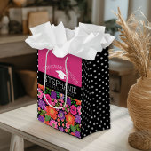 Gefeliciteerd Afstuderen Afstuderen Girly Flowers Medium Cadeauzakje