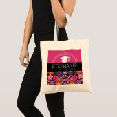 Gefeliciteerd Afstuderen Afstuderen Girly Flowers Tote Bag (Voorkant (product))