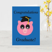 Gefeliciteerd Afstuderen, Afstuderen Pig Kaart, Kaart (Gele Bloem)
