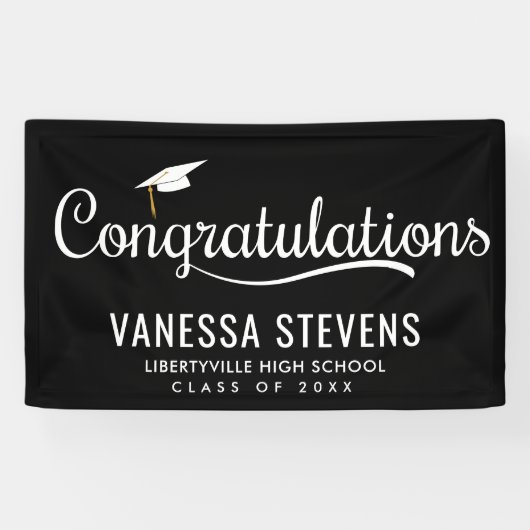 Gefeliciteerd Afstuderen Afstuderen Spandoek (Horizontaal)