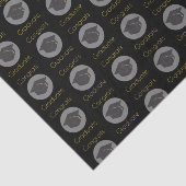 Gefeliciteerd Afstuderen Afstuivingslampje op zwar Tissuepapier (Detail)