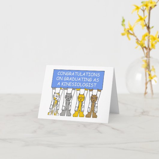Gefeliciteerd Afstuderen als Kinesioloog Kaart (Gele Bloem)
