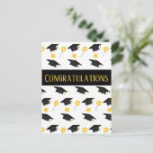 Gefeliciteerd Afstuderen ballons Pet Patroon Briefkaart (Staand voorkant)